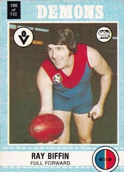 1977 Scanlens VFL #100 Ray Biffin Front